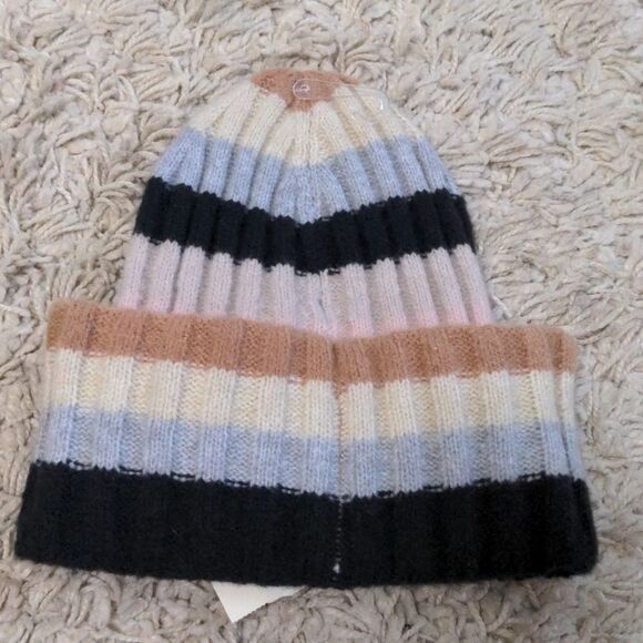 On 34th Neutral Stripes Beanie - Picture 6 of 6